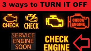 3 ways to turn off CHECK ENGINE without scanner EASY [upl. by Heigl]