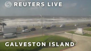 LIVE Flooding on Galveston Island Texas [upl. by Hartzell]