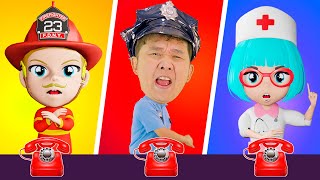 911 Rescue Service Policeman Doctor and Fireman  Lights Baby Songs amp Nursery Rhymes [upl. by Yraeht54]