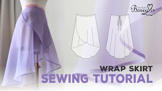 Ballet wrap skirt sewing tutorial for beginners  By Tutu Studio Borealis [upl. by Helbonnah]