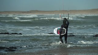 Winter sessions strapless kitesurfing [upl. by Elokin439]