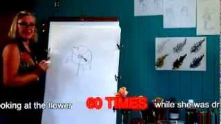 How to do an observational drawing of a flower for kids [upl. by Macrae]