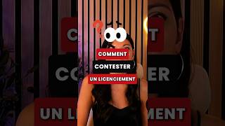 Comment contester un licenciement  👀 droitsocial droit licenciement droit [upl. by Natsirt]