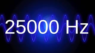 25000 Hz clean pure sine wave TEST TONE 25 khz frequency [upl. by Roach]