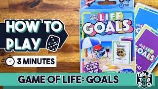 How to Play The Game of Life Goals in 3 minutes Game of Life Card Game [upl. by Florida]