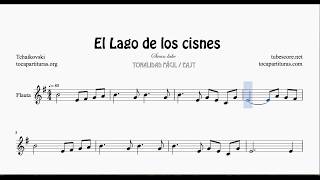 El Lago de los Cisnes Partitura Fácil de Flauta Travesera y Flauta Dulce [upl. by Oicangi266]