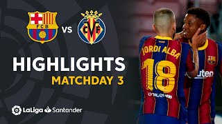 Highlights FC Barcelona vs Villarreal CF 40 [upl. by Zellner324]