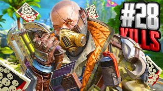 INSANE Caustic 28 KILLS and 4800 Damage Apex Legends Gameplay Season 20 [upl. by Myrilla]