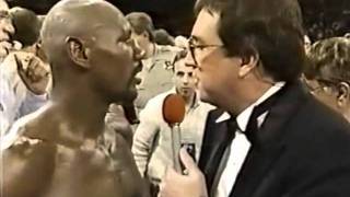 Hagler vs Leonard Pre and Post fight interviews [upl. by Branch]