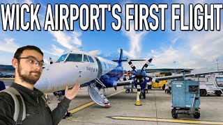 Wick Airports first flight in Years Aberdeen  Wick Eastern Airways [upl. by Eened]