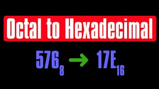 Octal to Hexadecimal Quick and Easy [upl. by Ramo]