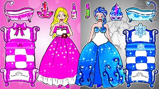 🐾paper diy🐾 Poor vs Rich Rapunzel Mother and Daughter Family Rapunzel Compilation 놀이 종이 [upl. by Rairb]