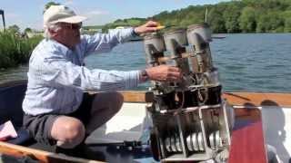 Andrew Halls Stirling Engine Boat [upl. by Atikal180]