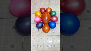 Beautiful water colorful balloon  orange HBD and Rainbow Mini Balloon pop Reverse asmr satisfying [upl. by Drofnelg676]