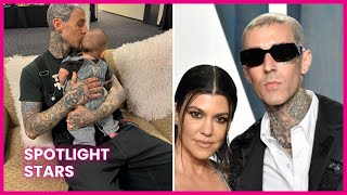 Travis Barker REACTS to Leaked Photo of Baby Rocky with Kourtney [upl. by Otrebmuh]