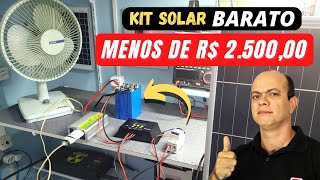 😳 Kit de Energia solar BARATO que serve pra VÁRIAS COISAS na casa com bateria LiFePO4 [upl. by Sascha]