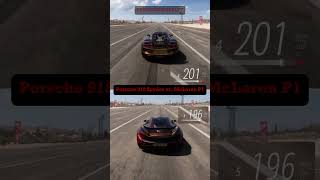 Porsche 918 Spyder vs McLaren P1  0300 kmh [upl. by Lokim]