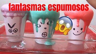 cómo hacer FANTASMAS ESPUMOSOS  EXPERIMENTO para NIÑOS 😀 [upl. by Colbye590]