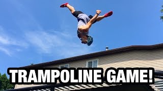 Trampoline Game Challenge Insane Tricks amp Double flips [upl. by Attah]