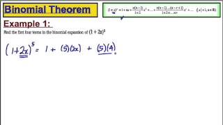 Core 4 Maths ALevel Edexcel  Binomial Theorem 1 [upl. by Nuyh]