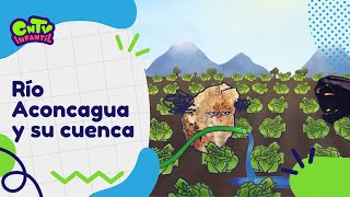 Geografía de Chile para niños Río Aconcagua y su cuenca [upl. by Anawed176]