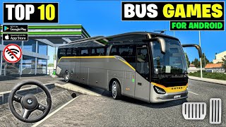 Top 10 Bus Simulator Games For Android  Best bus simulator games for android [upl. by Jesus]