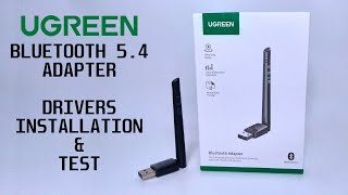 UGREEN 2024 54 Bluetooth Adapter for PC Long Range 100M  Unboxing Drivers Installation amp Test [upl. by Hengel]