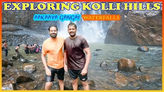 kollihills  Aagaya Gangai Falls Amazing Experience meteor350 [upl. by Irneh140]