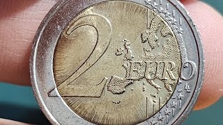 o moneda de 2 euro foarte rara și foarte apreciata de colecționari waooo [upl. by Redliw]