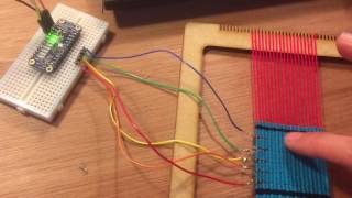 Test weaving with conductive thread [upl. by Gad]