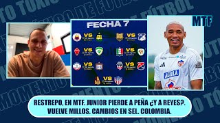 RESTREPO EN MTF JUNIOR PIERDE A PEÑA ¿Y A REYES VUELVE MILLOS CAMBIOS EN SEL COLOMBIA [upl. by Samid]