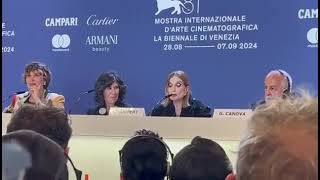 Isabelle Huppert On Presenting The Golden Lion to Pedro Almodóvar at Venice Film Festival [upl. by Irrot]