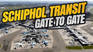 Schiphol Airport Amsterdam Terminal Tour Complete walk from gate to gate and into Schengen Area [upl. by Rorry162]