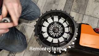 modification roue lestée crampons acier robot tondeuse worx landroid L2000 wr155e [upl. by Kendricks]