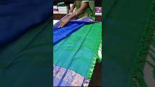 Peacock Perfection Pure Silk Kanchipuram Saree for Navratri [upl. by Wenonah]