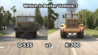 Spintires Mudrunner K700 vs D 535 Which is better [upl. by Adlihtam]