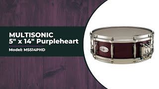 5 x 14 Multisonic Unibody Purpleheart Snare Drum [upl. by Aldis57]