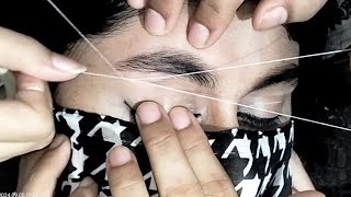 Plucking  eyebrow threading  eyebrows waxing tutorial  how to shape eyebrows viralvideo shorts [upl. by Adnole]