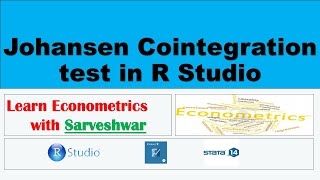 Johansen Cointegration test in R Studio [upl. by Aneerol]