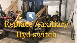 Changing Auxiliary Hydraulic switch on a CAT 236B [upl. by Aset]