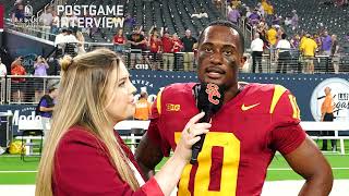 Kyron Hudson reflects on careerbest game USCs upset over LSU [upl. by Nettie]