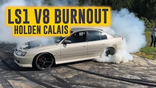 Taking The LS1 V8 Holden For A Quick Burnout [upl. by Akemahc]