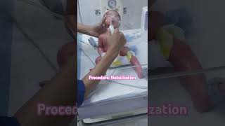 nebulization baby nicu hospital babycare criticalcare newborn [upl. by Vastah868]