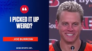 Joe Burrow downplays wrist injury shoots down viral water bottle moment [upl. by Haze]