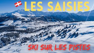 Ski sur les pistes des Saisies  MontBlanc Savoie 4k [upl. by Clemmie]