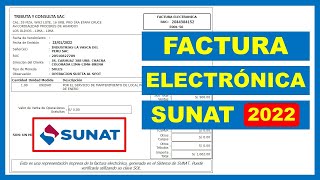 Cómo emitir una Factura Electrónica 2022  Sunat [upl. by Garibull576]