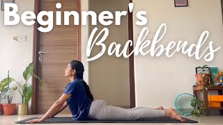 Backbends Yoga Flow for Beginners  Flexibility and Strength  15 minute backbends flow [upl. by Neilla]