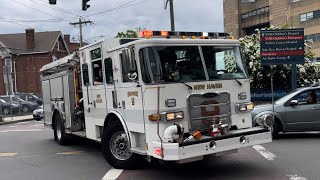 New Haven Fire Department Engine 9 responding with Q2b and Airhorns [upl. by Crooks]