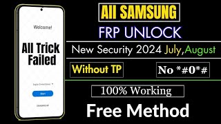 Samsung Frp Bypass 2024Android 1314 New Security 2024 JulyAugust100 Working Solution [upl. by Suirtemid]