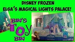 Disney Frozen ELSAS MAGICAL LIGHTS PALACE Playset Review by Bins Toy Bin [upl. by Arabel]